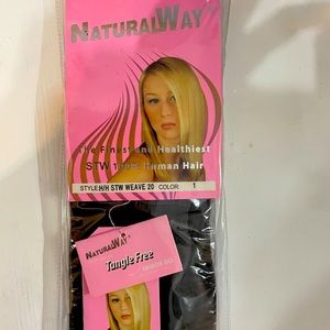 100% real human hair extensions, 20 inch, colour 01 BLACK